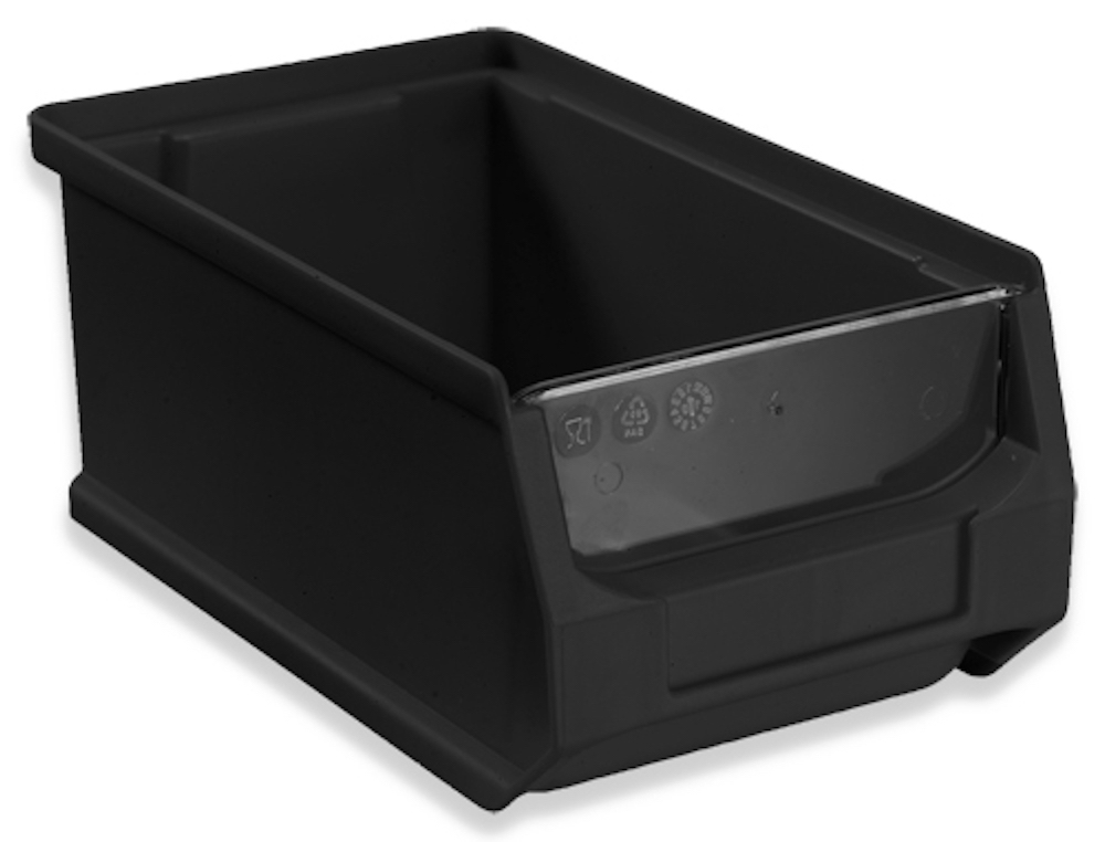 SparSet 100x Leitfähige Frontblende für leitfähige Sichtlagerbox 2.0 | HxBxT 0,2x9,7x3,5cm | ESD