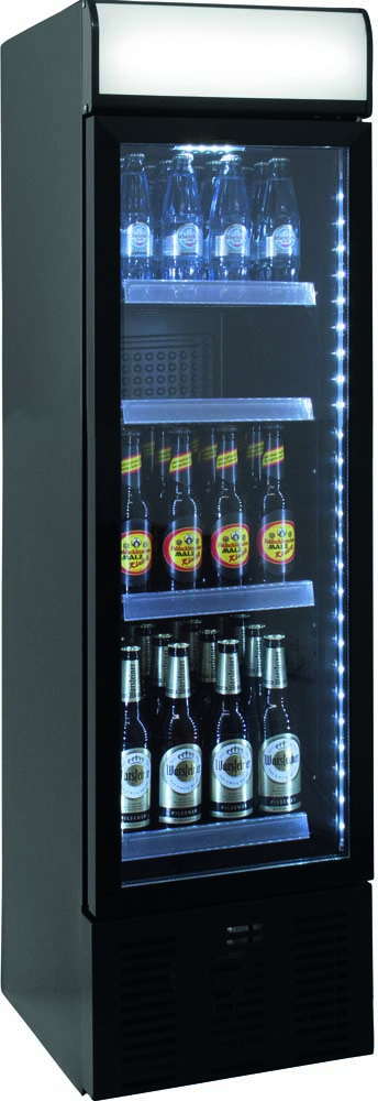Getränkekühlschrank Werbetafel schmal DK105