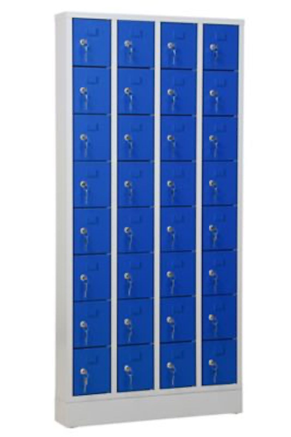 Schließfachschrank Seagull | 32 Fächer | HxBxT 168x80x15 cm | Grau-Blau