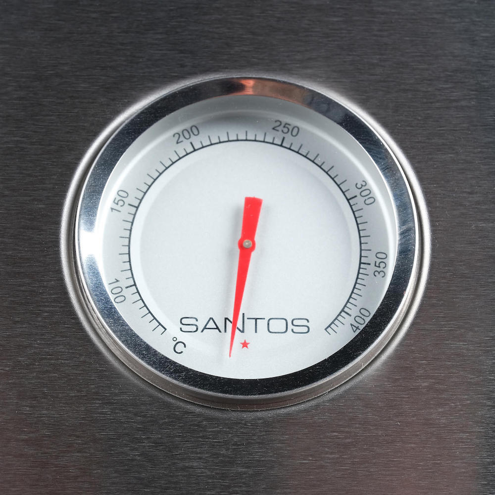 SANTOS S-401 Gasgrill Edelstahl mit 4 Hauptbrennern plus Seitenkocher