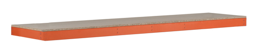 Zusatzebene mit Spanplatten für Schulte Weitspannregal Z1 | BxL 153,6x47cm | Fachlast 640kg | Orange/Verzinkt