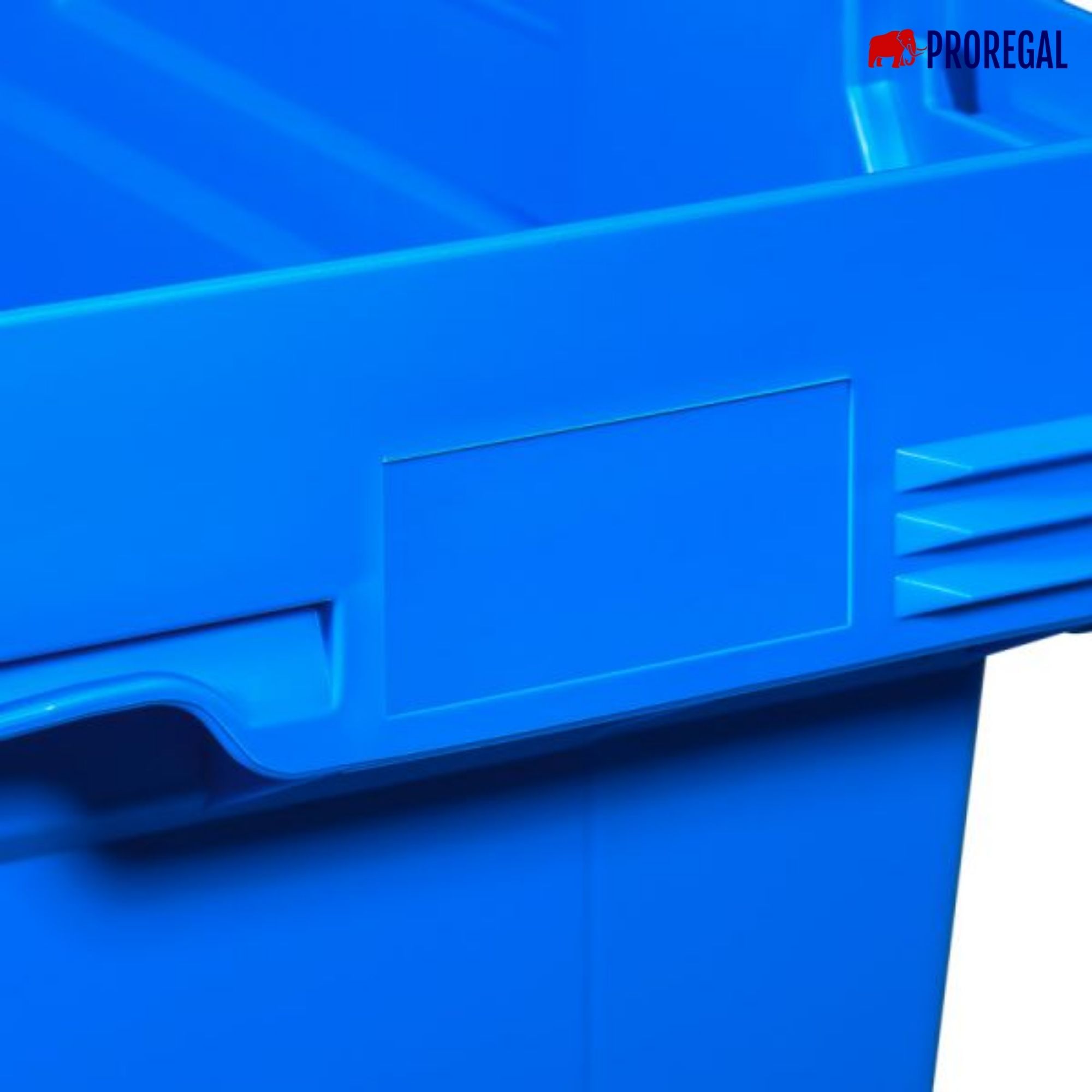 Conical Mehrweg-Stapelbehälter mit Krokodildeckel Blau | HxBxT 29,9x41x61cm | 47 Liter | Lagerbox Eurobox Transportbox Transportbehälter Stapelbehälter