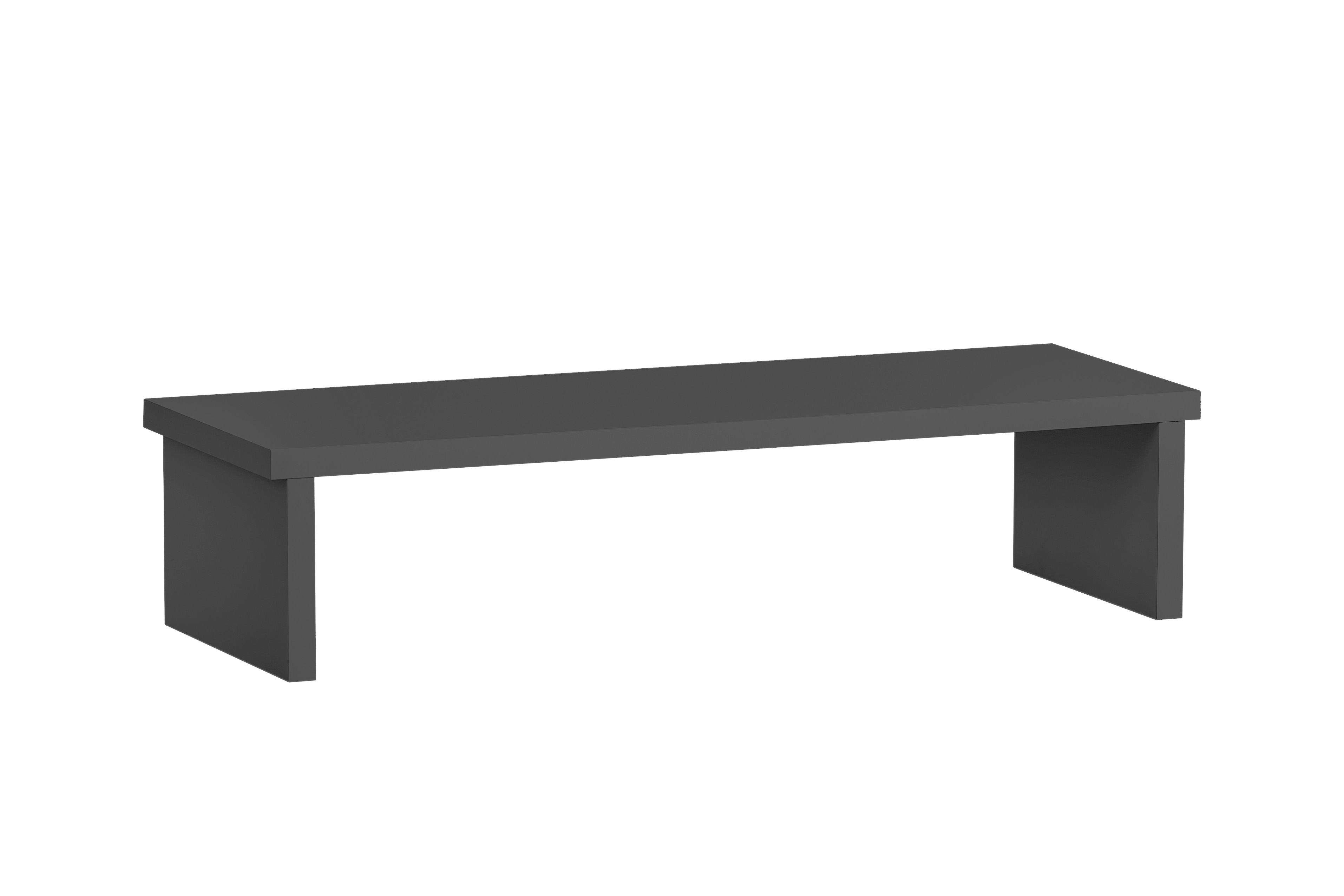 Möbelpartner Monitorständer für Schreibtisch Fox | Small | HxBxT 13x55x20cm | für 1 Bildschirm | Anthrazit