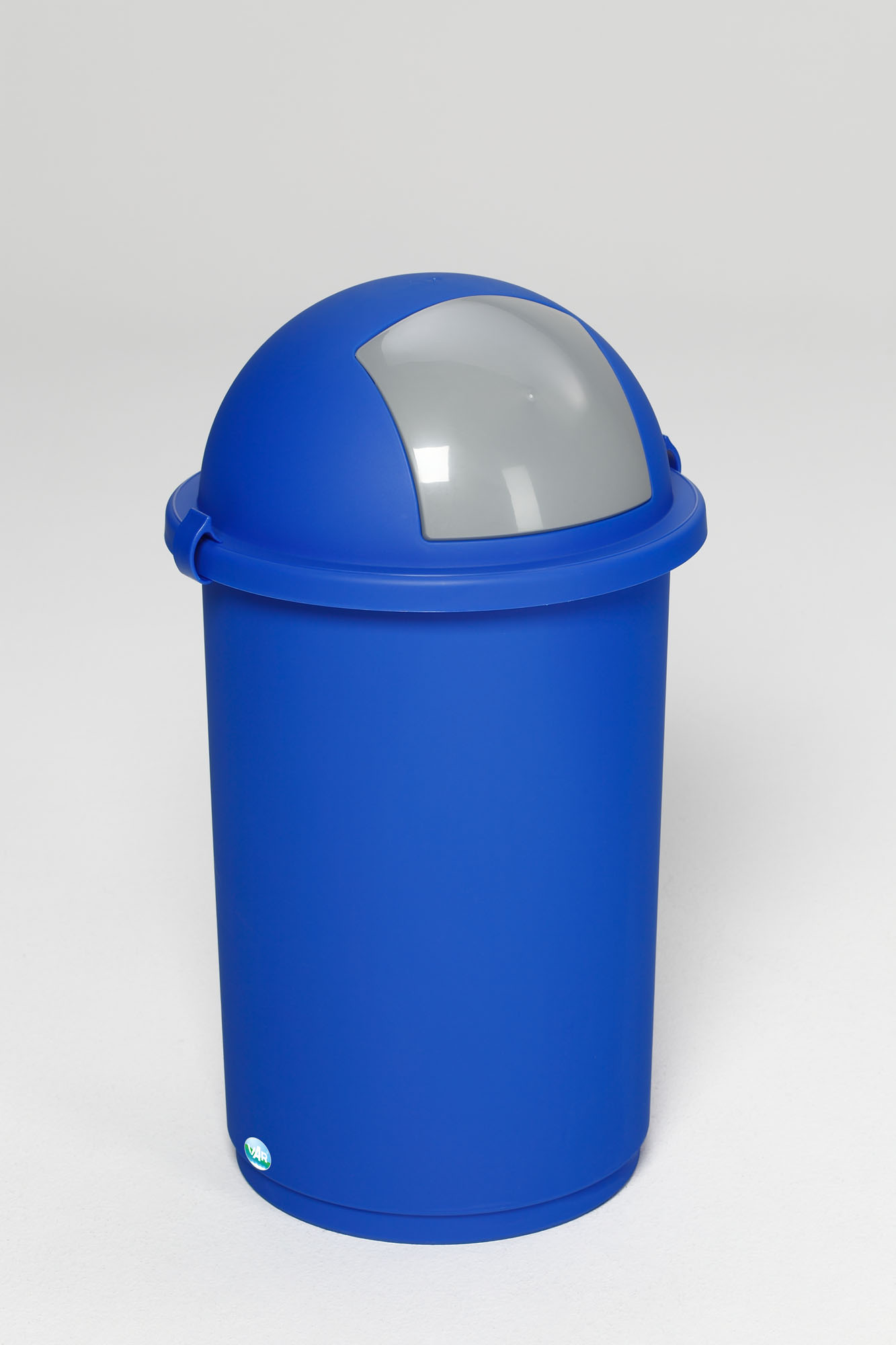 Robuster Abfallbehälter mit Einwurfklappe | 50 Liter, HxBxT 76x41x41cm | Kunststoff | Blau