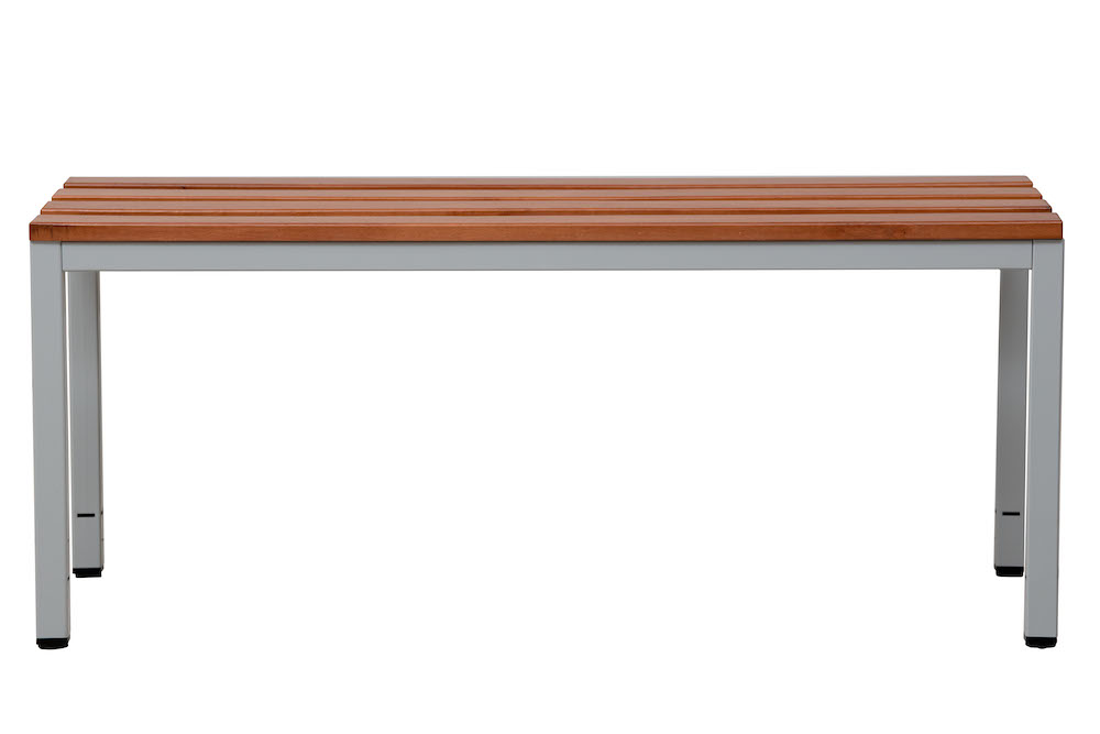 Sitzbank Seal | Freistehend | Grau/Buche | Ohne Rückenlehne | HxBxT 40x80x40 cm | Holz