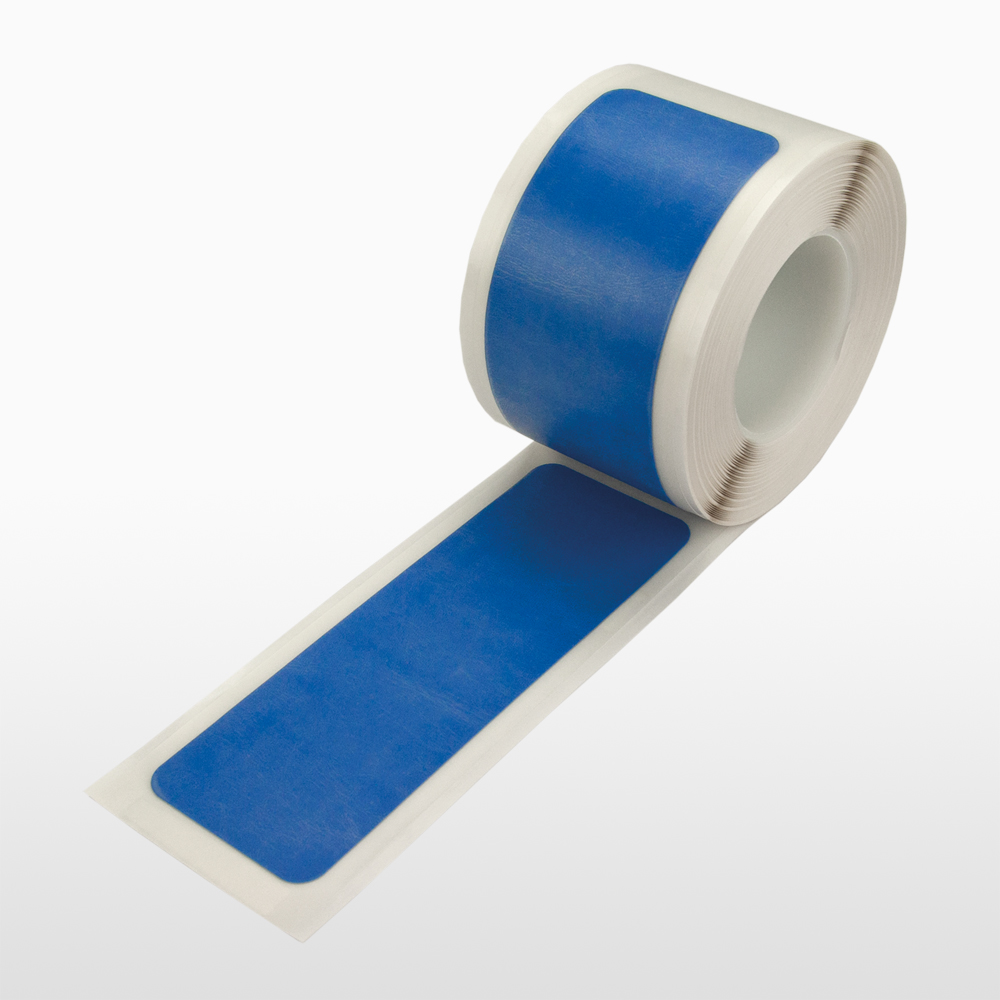Universelle segmentierte Bodenmarkierung | Streifen als Rollenware | BxL 7,5cm x 25m | Polyester (PET) 0,2mm | Blau