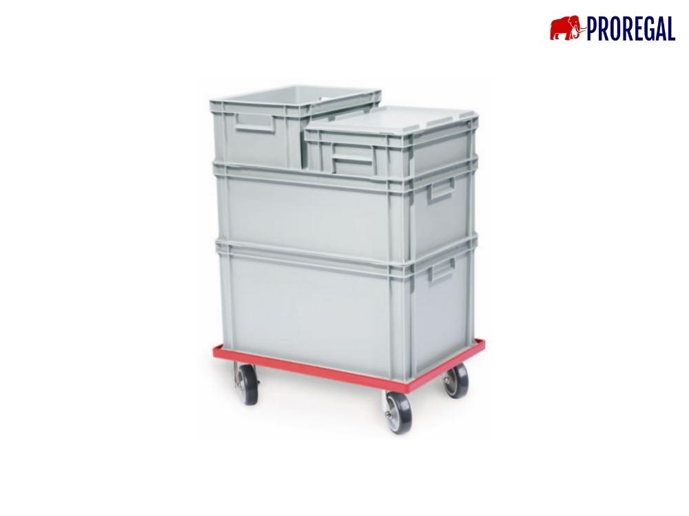 Eurobehälter mit geschlossenem Griff | HxBxT 7,5x30x40cm | 9 Liter | Grau | Eurobox, Transportbox, Transportbehälter, Stapelbehälter