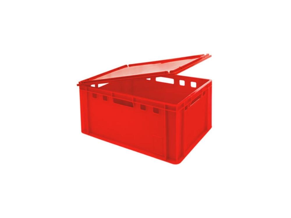 Auflagedeckel für Eurobehälter Fleischerkasten E1 / E2 / E3 | HxBxT 1,5x40x60cm | Rot | Fleischerkiste, Fleischkiste, Metzgerkiste, Fleischbehälter