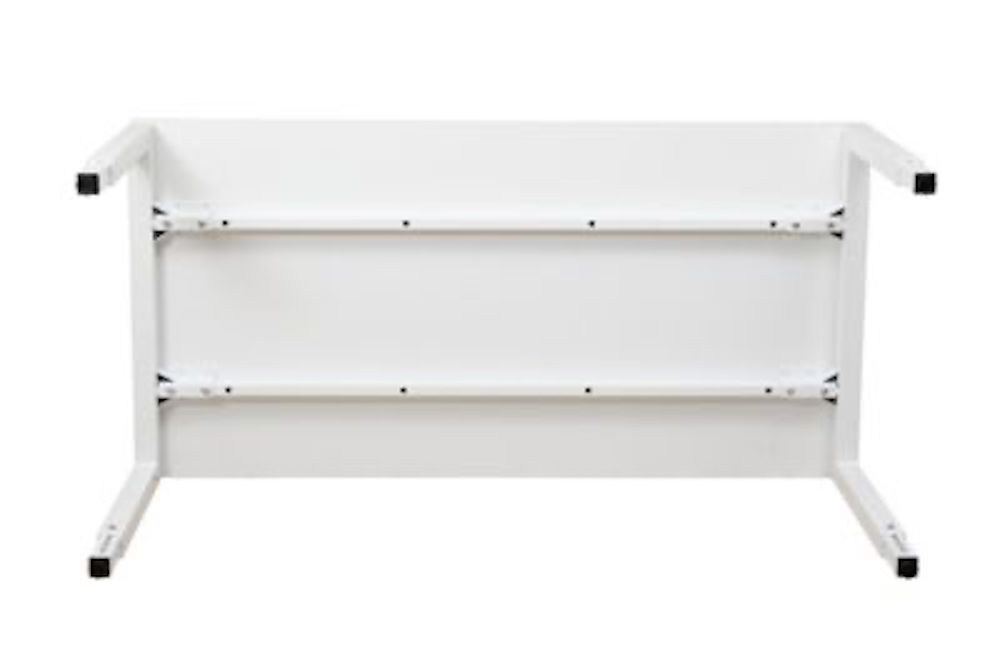 Höhenverstellbarer Schreibtisch Buzzard | HxBxT 62-85x180x80 cm | Weiß