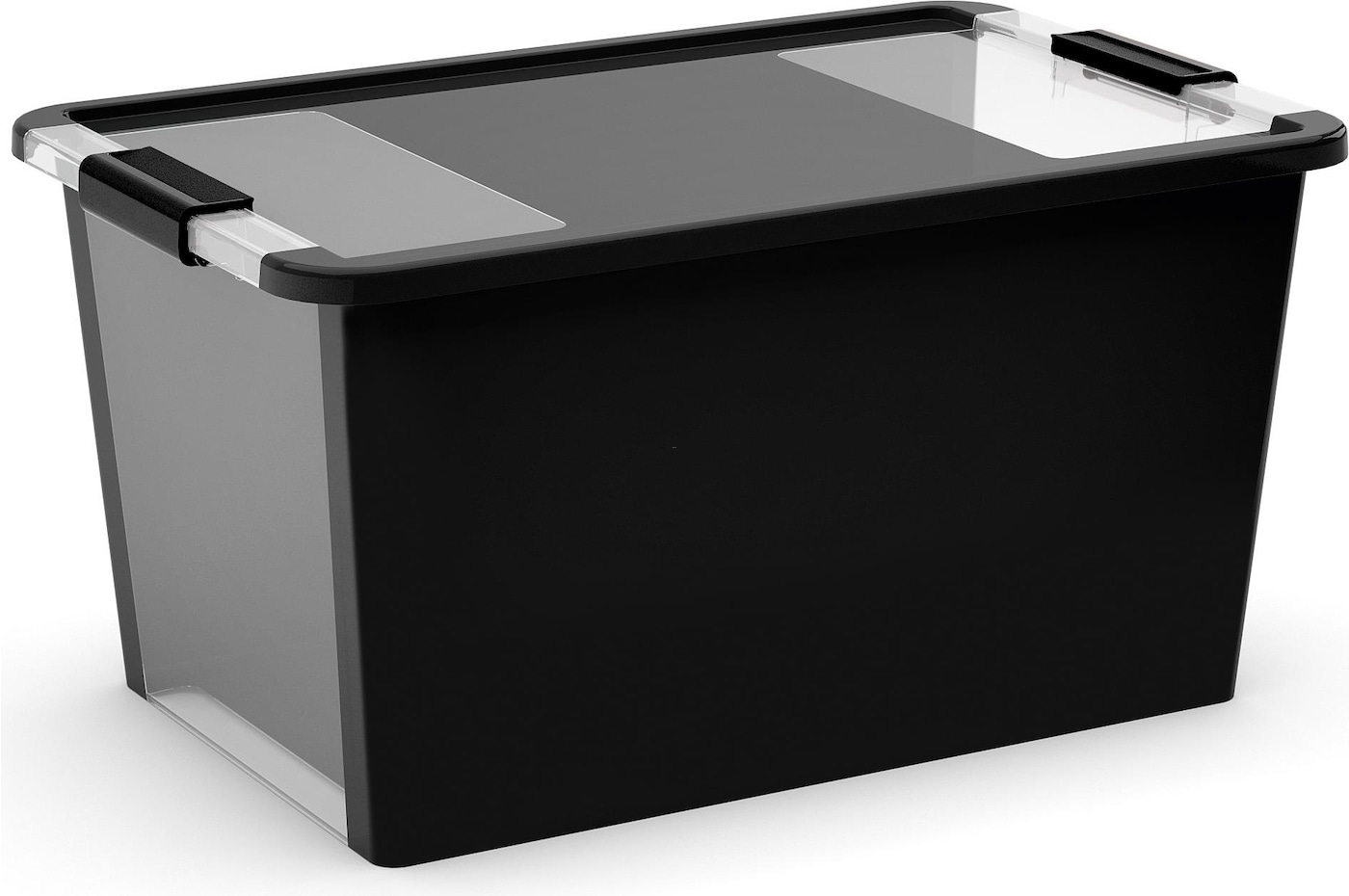 Mehrzweck Aufbewahrungsbehälter STORAGE mit Deckel | HxBxT 28x55x35cm | 40 Liter | Schwarz | Behälter, Box, Aufbewahrungsbehälter, Aufbewahrungsbox