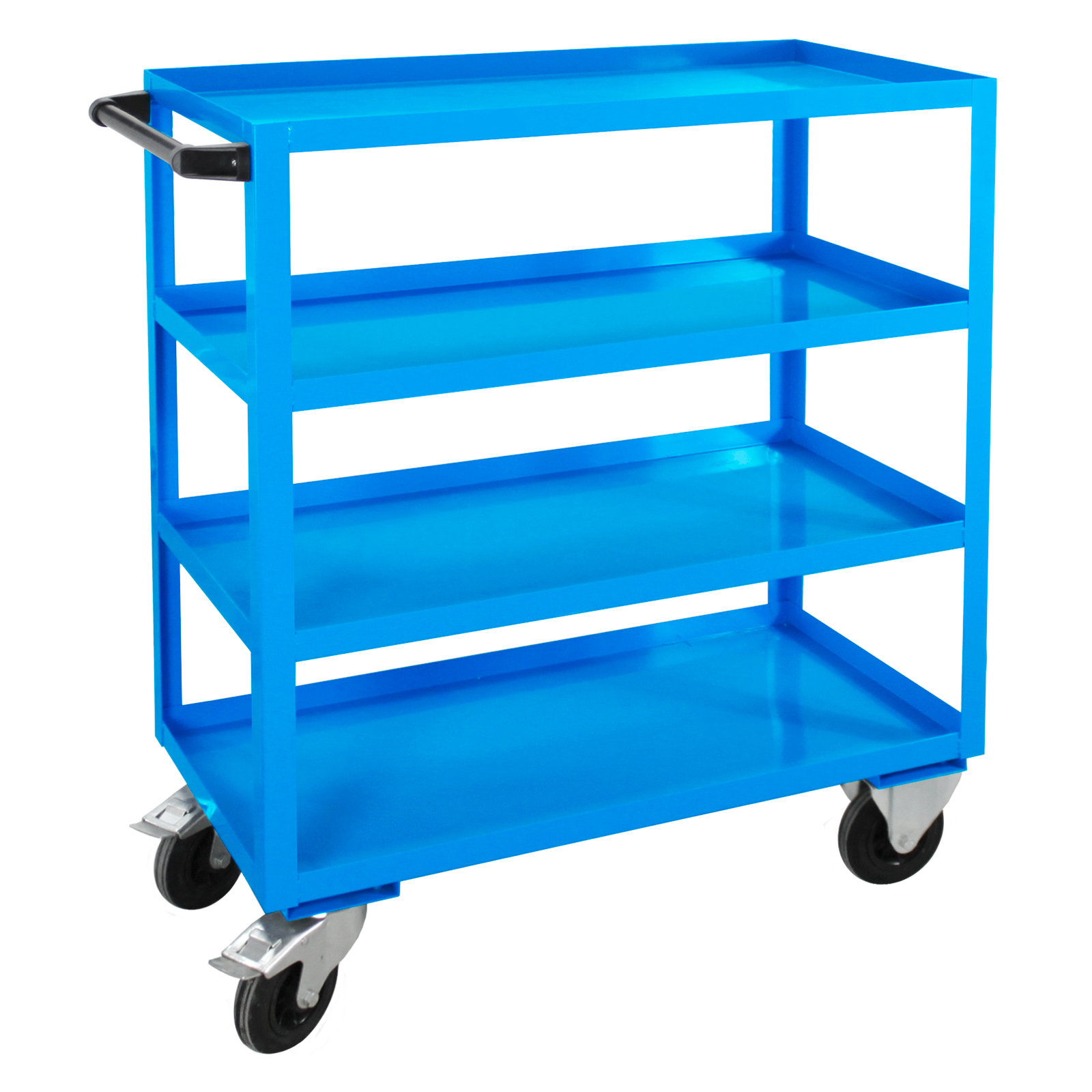 Tischwagen mit 4 Etagen | HxBxT 125x100x50cm | Gesamtraglast 200kg pro Wanne | Lichtblau