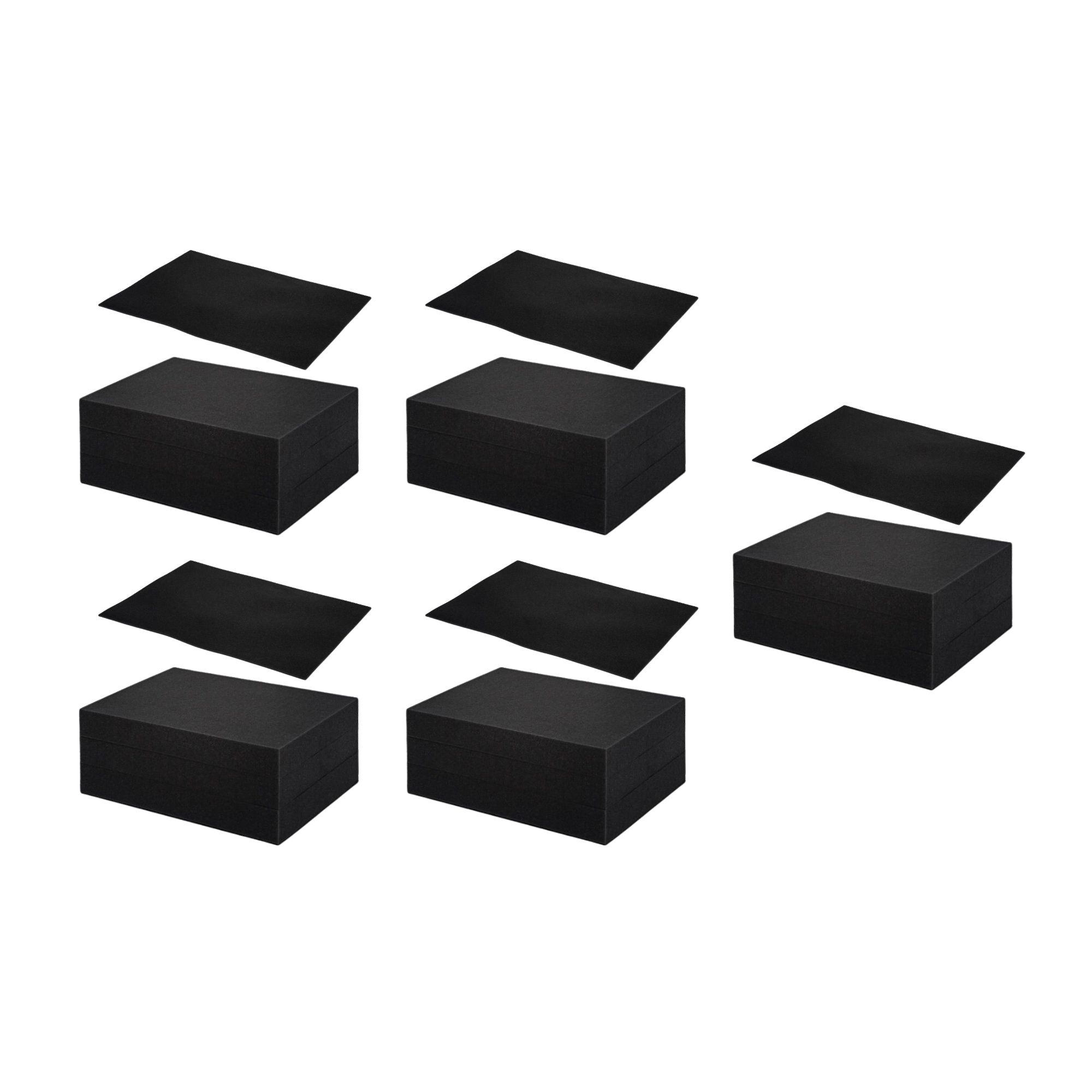 SparSet 5x Einlage-Set für NextGen Euroboxen | Rasterschaumstoff & Schaumstoffeinlage | HxBxT 15,5x26x36cm