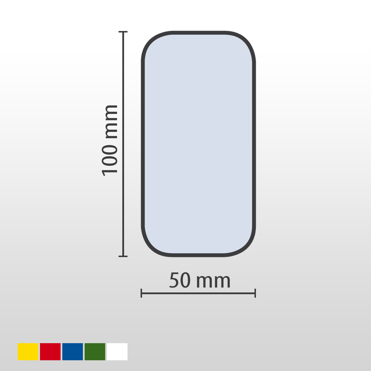 Stellplatzmarker | Längsstück | 25 Stück | Schenkelbreite 5cm | PVC 0,6mm | Für glatte & spaltfreie Böden | Blau