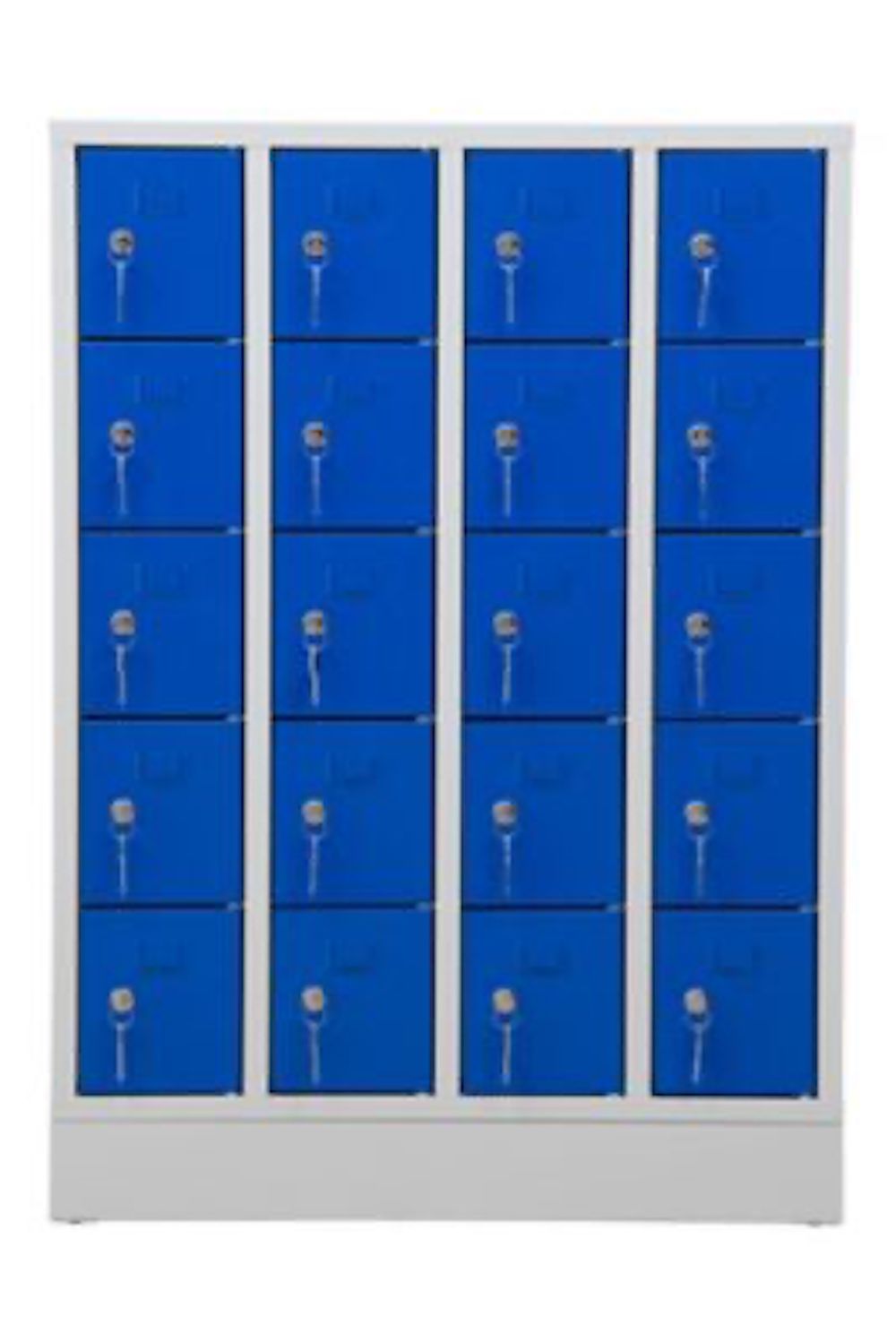 Schließfachschrank Seagull | 20 Fächer | HxBxT 110x80x15 cm | Grau-Blau