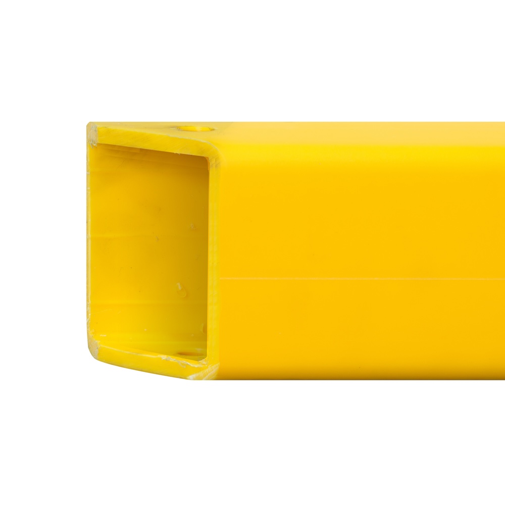 Rammschutz-Geländer Hybrid | Querbalken für Eckpfosten 45° Schräge einseitig | HxBxT 7,4x230x5,2cm | Kunststoff | Gelb