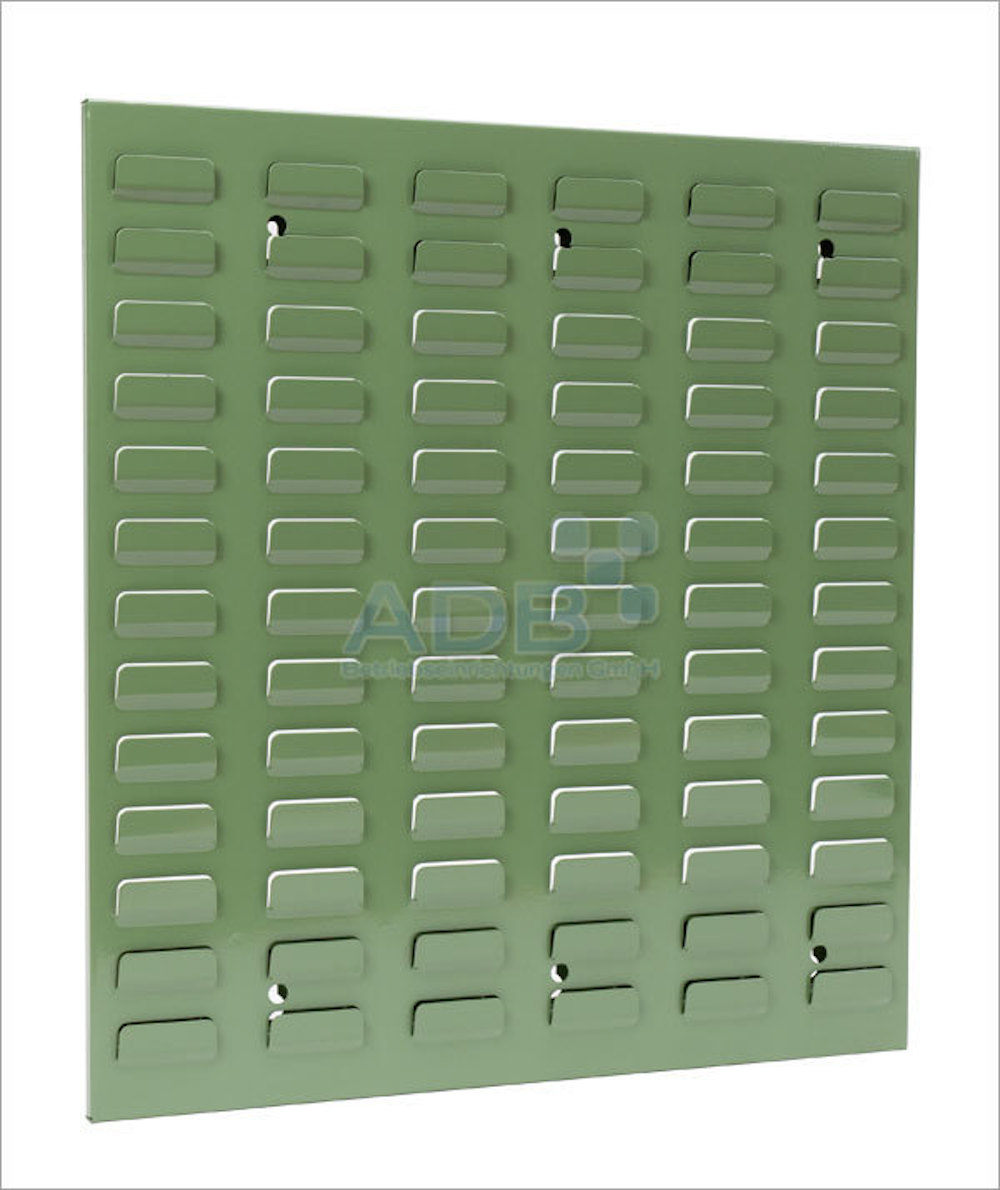 Orthogonale Schlitzplatte | HxB 49,3x45,6cm | Resedagrün