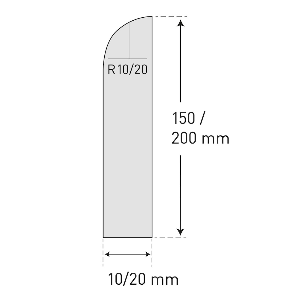 Wand-Schrammschutz aus hochwertigem Polyethylen | Zum Aufdübeln mit 6mm Senkkopfschrauben | HxBxT 15x206x1cm | Form- & Kältebeständig | Schwarz