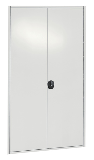Flügeltür für Schulte Fachbodenregale mit Stecksystem | HxB 200x100cm | gleichschließend | Lichtgrau