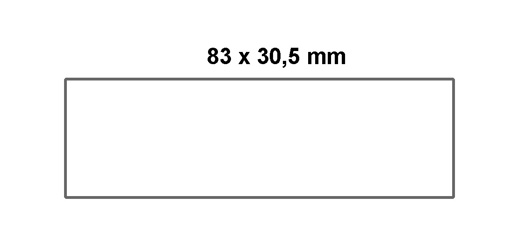 Papier-Etiketten für Regalkasten Classic | 19cm | Weiß