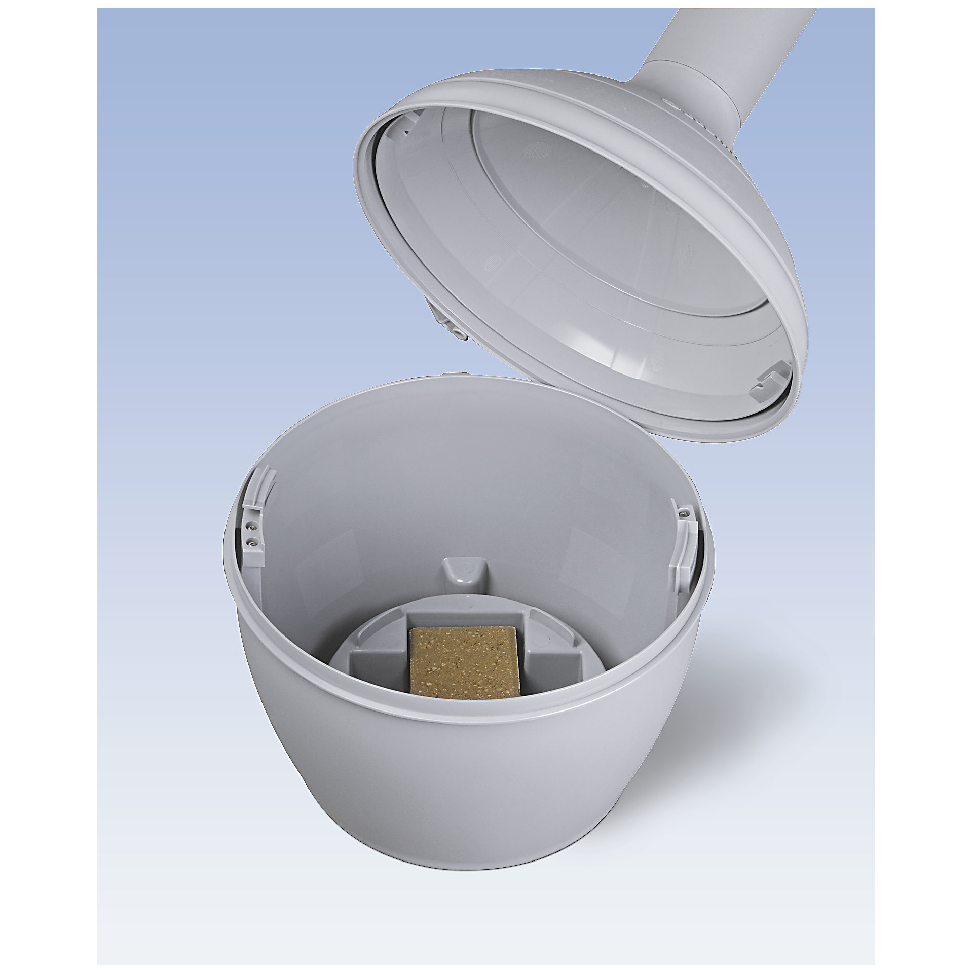 Justrite Sicherheits-Standascher aus Kunststoff Elite Smoker Cease Fire® | 15 Liter Innenbehälter, selbstlöschend | HxB 97x31cm | Grau