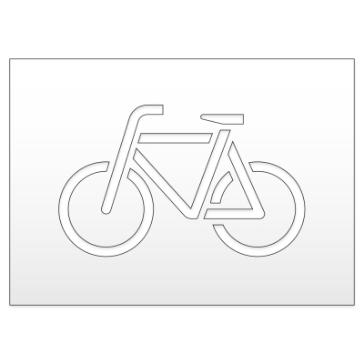 Sprühschablone "Fahrrad" | HxB 31x50cm | PVC | Weiß