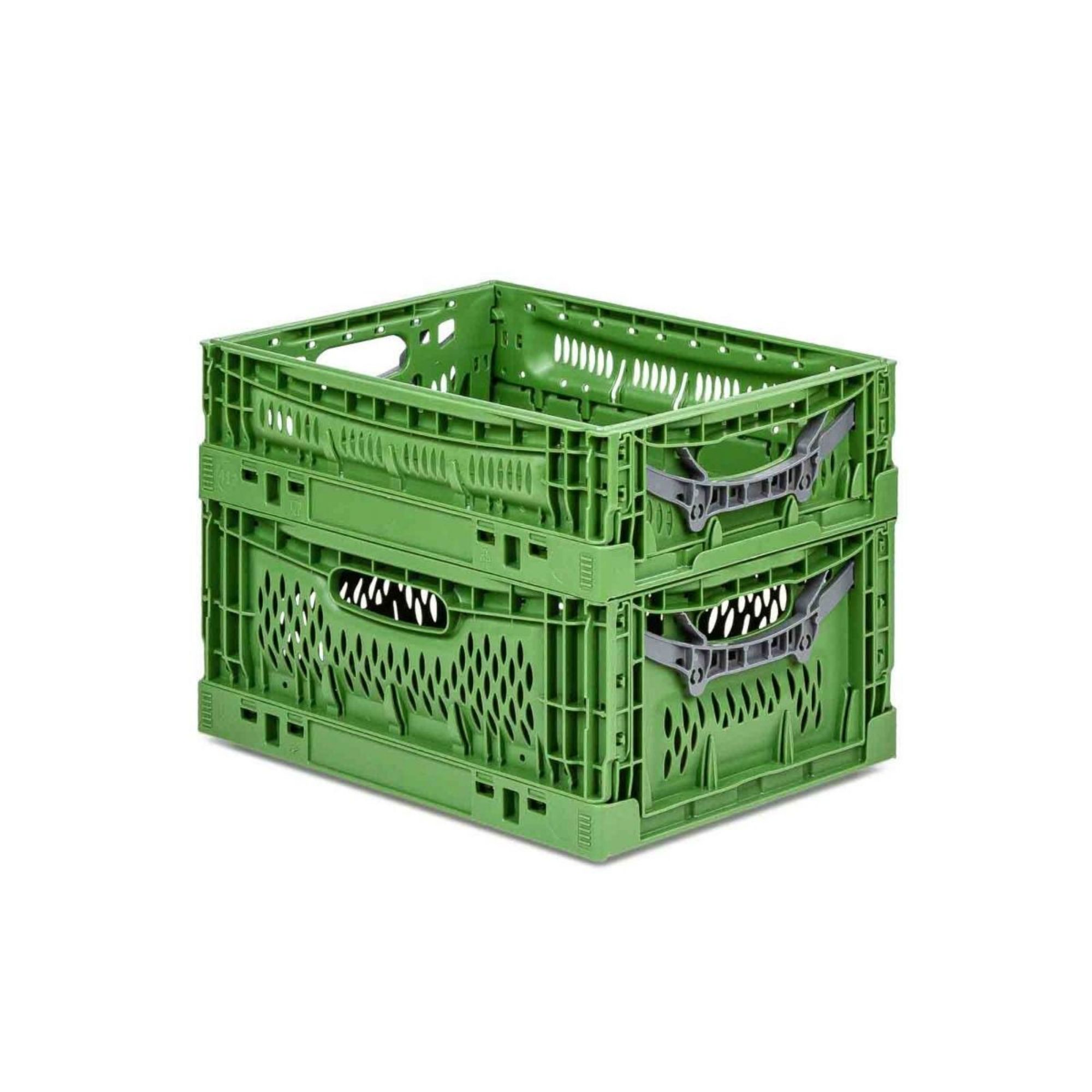 SuperSparSet 5x Stabile Profi-Klappbox Chameleon in Industriequalität | HxBxT 23x40x60cm | 45 Liter | klappbar stapelbar durchbrochen lebensmittelecht | Eurobox Eurobehälter Transportbehälter Stapelbehlter Faltbox