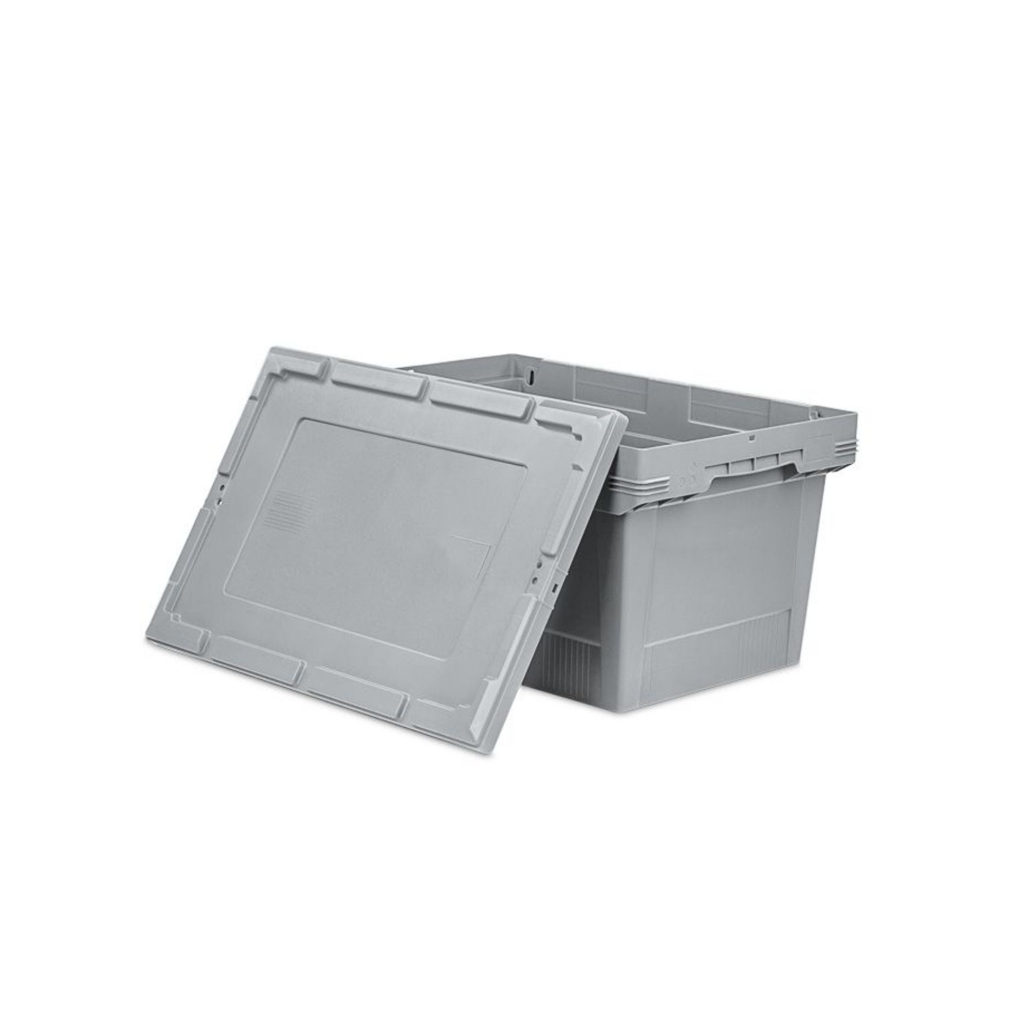 SparSet 5x Conical Mehrweg-Stapelbehälter Grau | HxBxT 32,3x40x60cm | 58 Liter | Lagerbox Eurobox Transportbox Transportbehälter Stapelbehälter