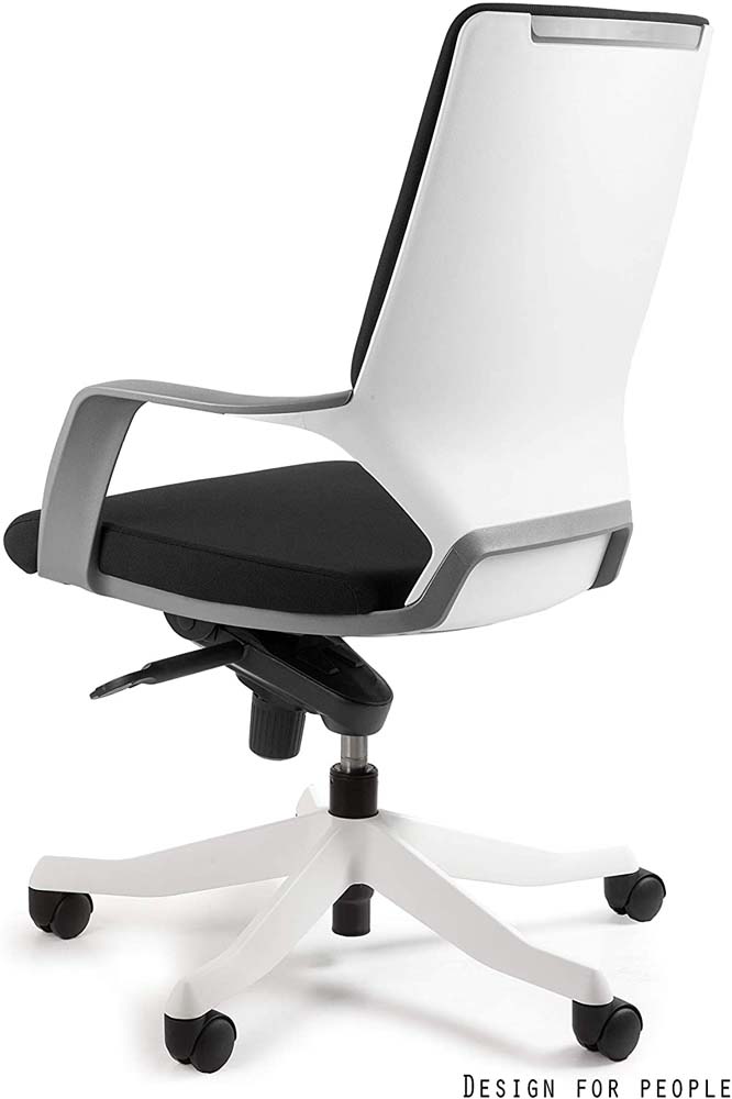 Bürodrehstuhl | Münster-Medium | HxBxT 98-106x63x52cm | Rückenlehne & Sitz aus Stoff | Traglast 130kg | Schwarz-Weiß