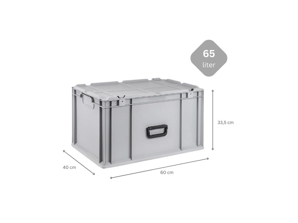 SuperSparSet 10x Eurobox NextGen Portable | HxBxT 33,5x40x60cm | 65 Liter | Eurobehälter, Transportbox, Transportbehälter, Stapelbehälter