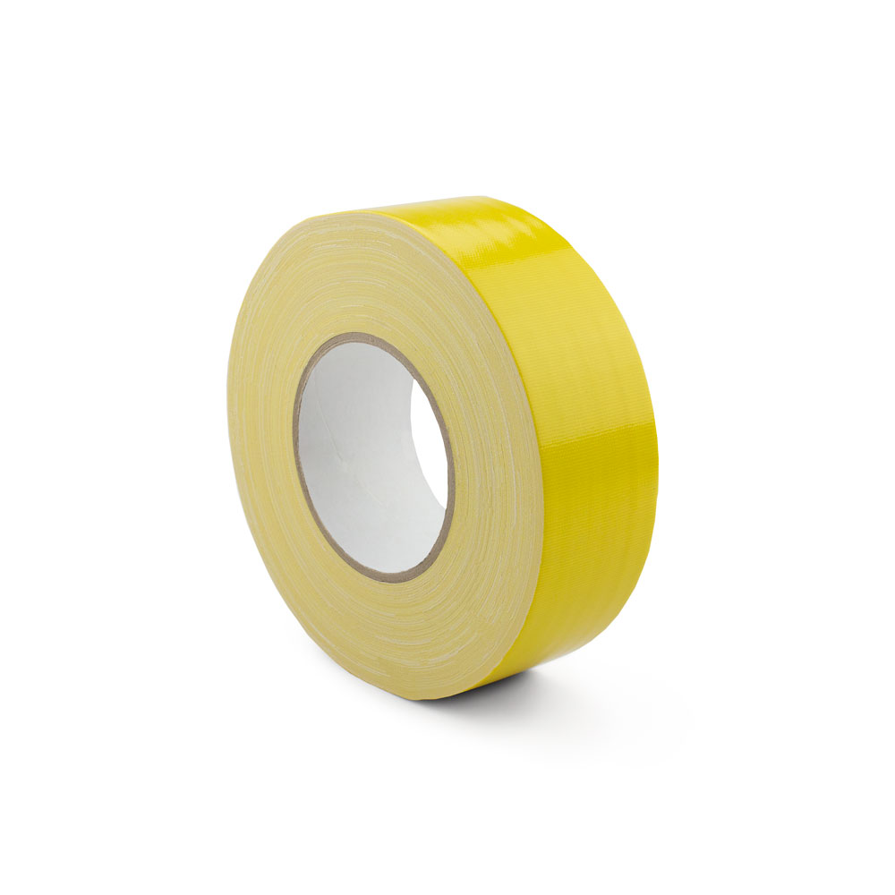 Gewebeklebeband für den Innen- & Außenbereich | BxL 2,5cm x 50m | PE 0,3mm | Gelb glänzend