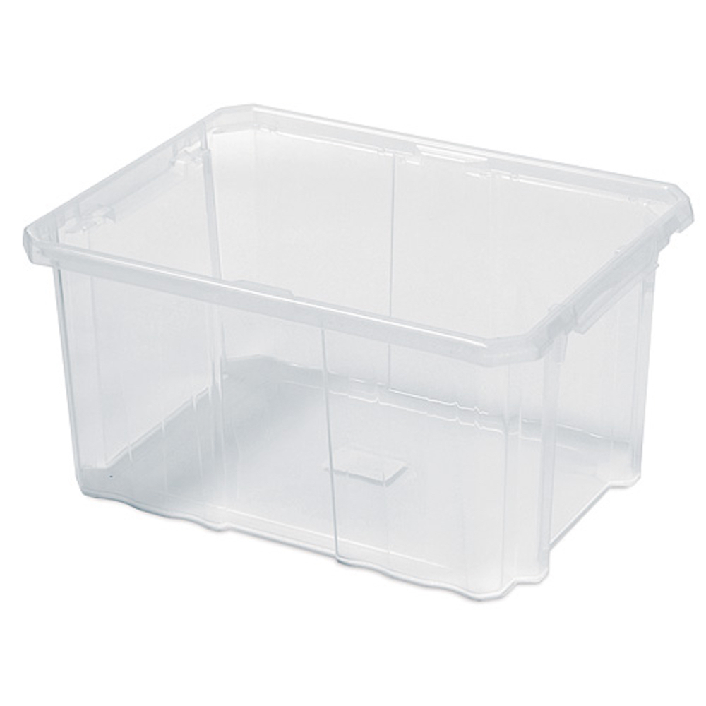 Mehrzweck Aufbewahrungsbox | Transparent | HxBxT 20x40x30cm | 22 Liter | Lagerkiste, Transportbox, Stapelbox, Kunststoffkiste