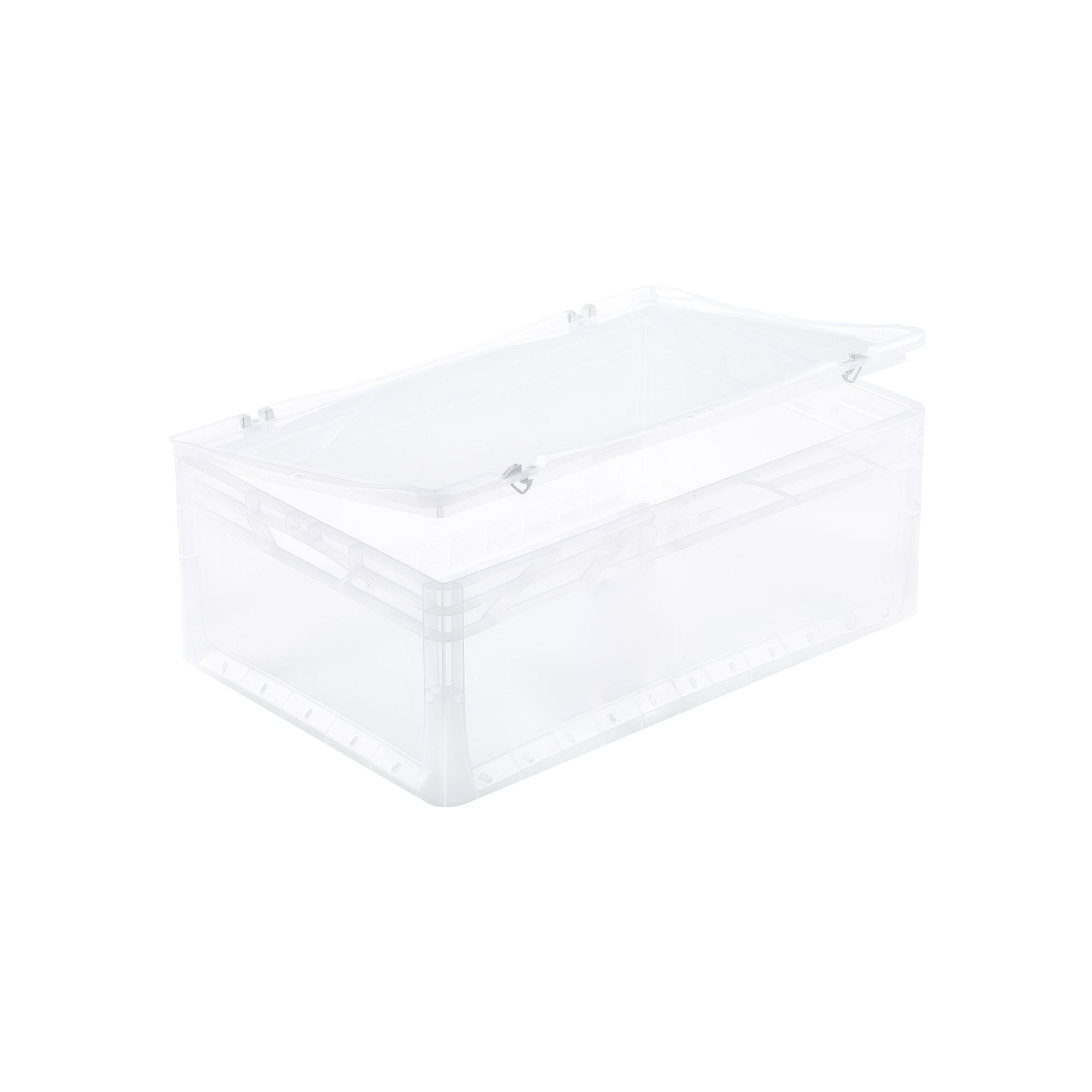 Scharnierdeckel für transparente Eurobehälter BasicLine & LightLine | BxT 40x60cm | Eurobox, Transportbox, Transportbehälter, Stapelbehälter