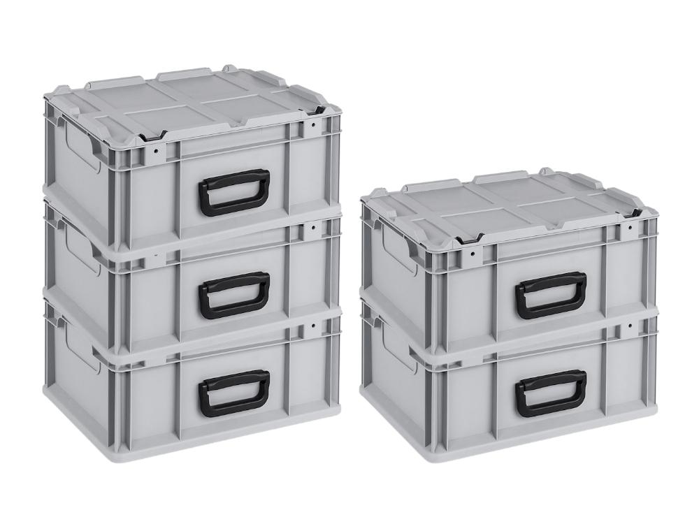 SuperSparSet 5x Eurobox NextGen Portable | HxBxT 18,5x30x40cm | 16 Liter | Eurobehälter, Transportbox, Transportbehälter, Stapelbehälter