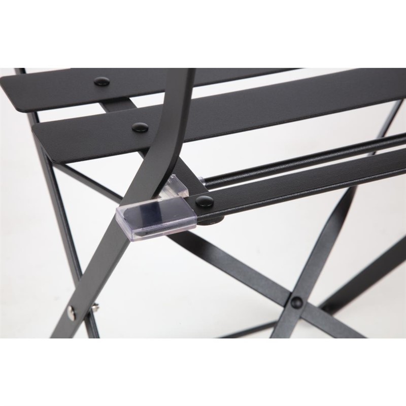 Bolero klappbare Terrassenstühle Stahl schwarz (2 Stück)