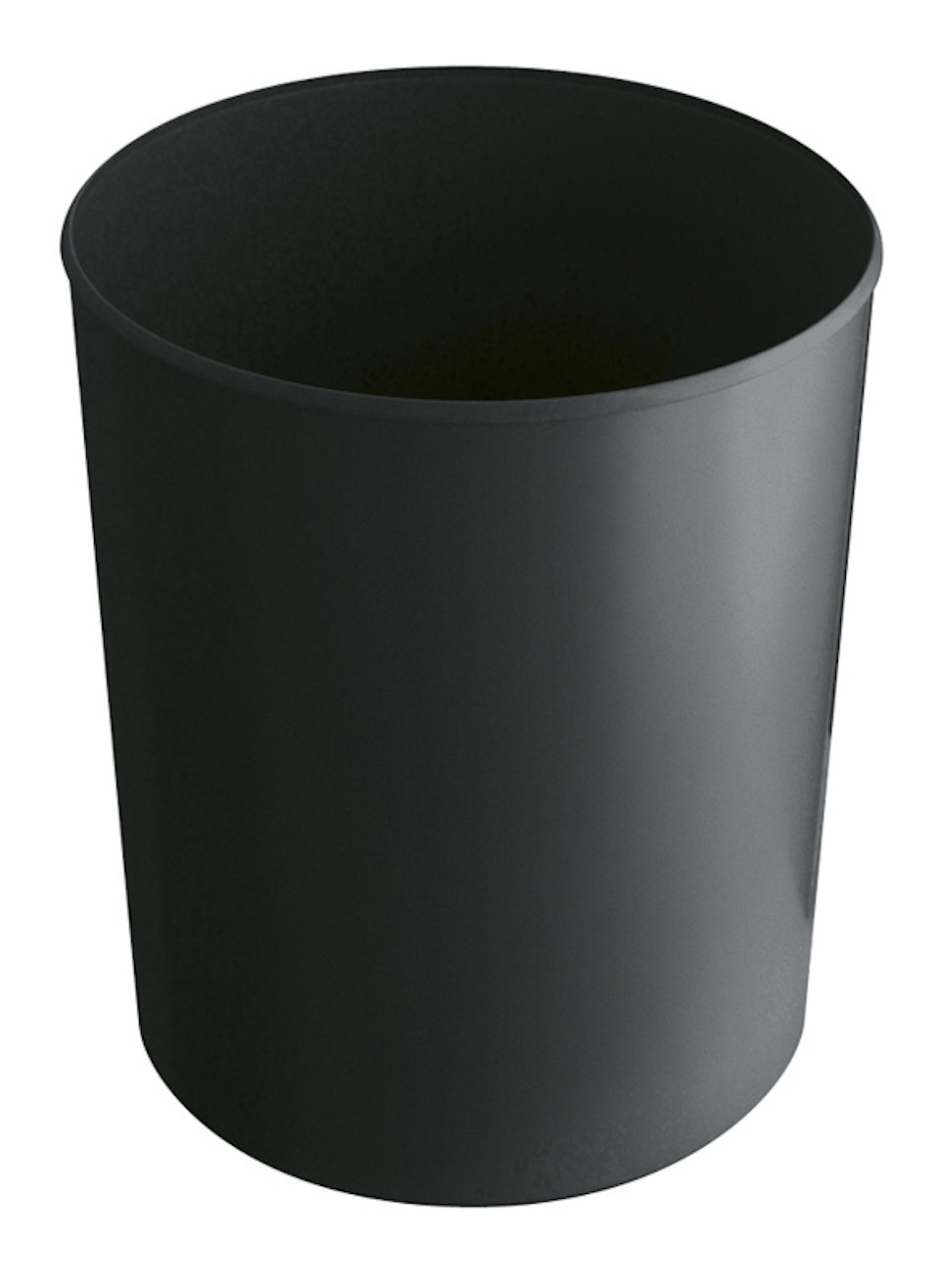 Runder feuerfester Papierkorb & Abfallsammler aus Kunststoff | 20 Liter, HxØ 34x28,3cm | Schwarz