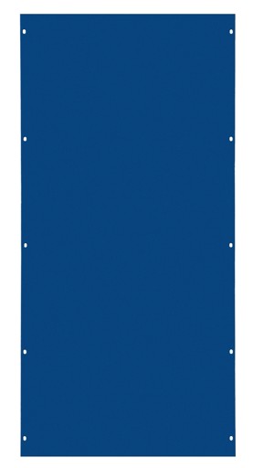 Vollblech-Seitenwand für Schulte Fachbodenregale mit Stecksystem | HxT 130x40cm | Enzianblau