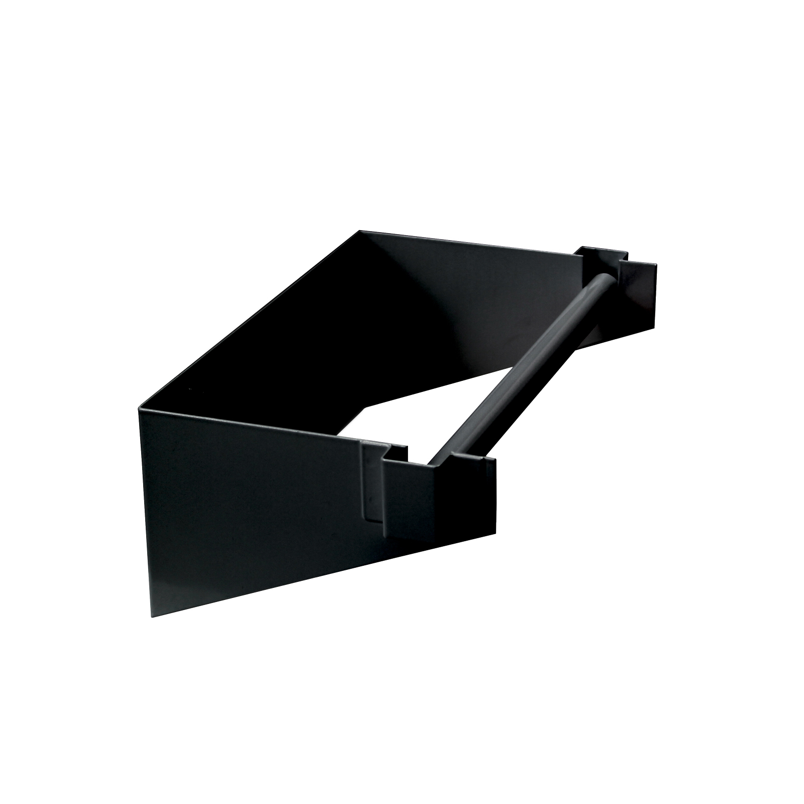 Papierrollenhalter für Lochplatte | HxBxT 12x34x19,2cm | Tiefschwarz