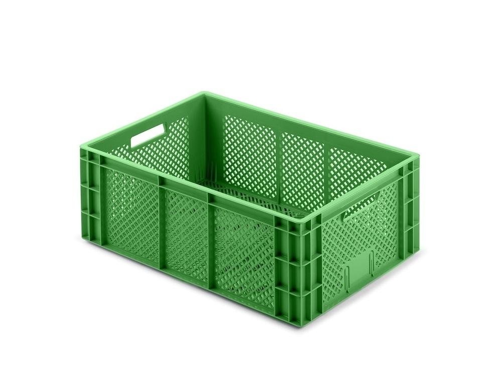 SparSet 10x Eurobehälter Obst- und Gemüsekasten | HxBxT 22x40x60cm | 43 Liter | Grün | Obst-Gemüsekiste, Obstkorb, Transportbox