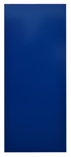 Vollblech-Außenrahmen-Seitenblende für Schulte Fachbodenregale mit Stecksystem | HxT 125x80cm | Enzianblau