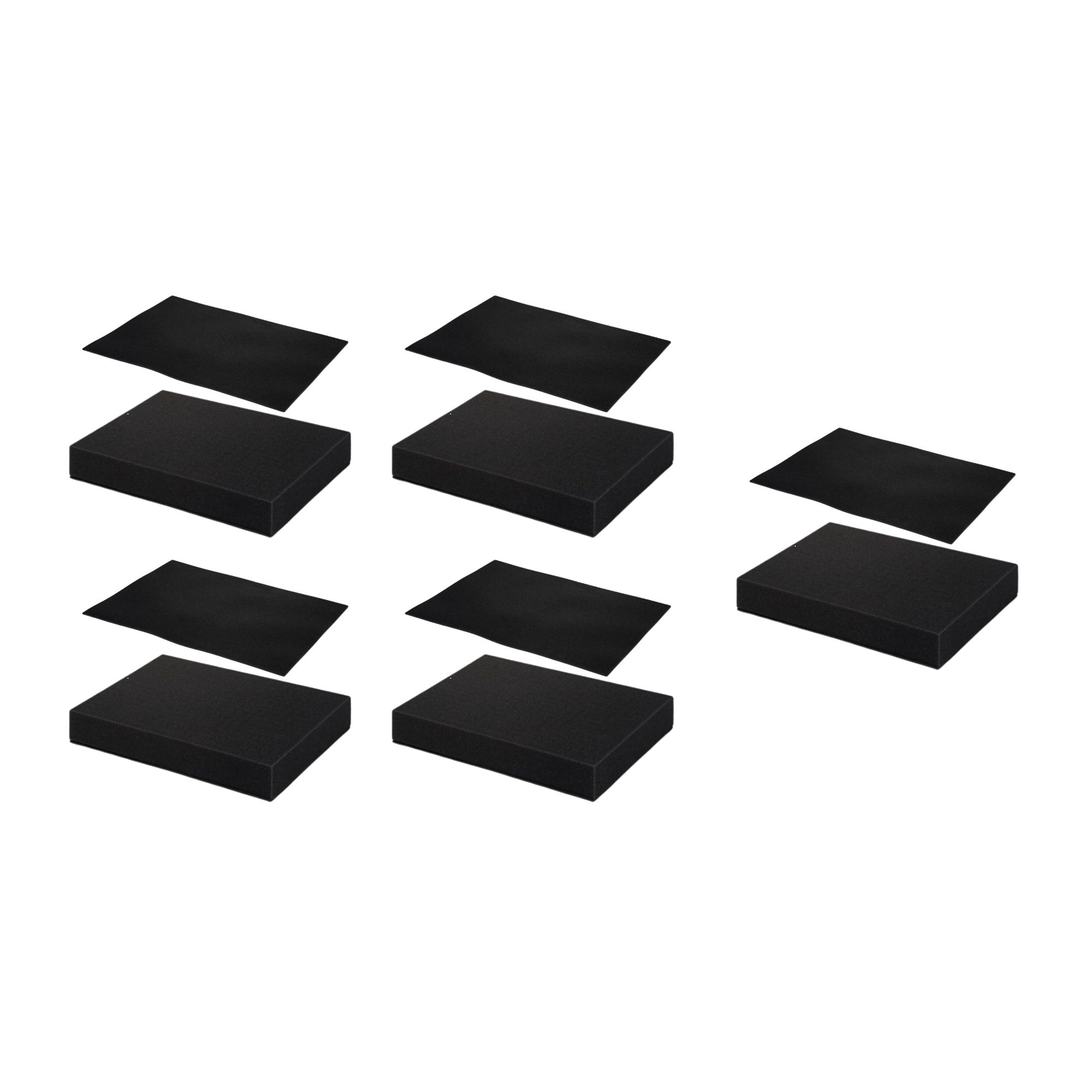 SparSet 5x Einlage-Set für NextGen Euroboxen | Rasterschaumstoff & Schaumstoffeinlage | HxBxT 5,5x26x36cm