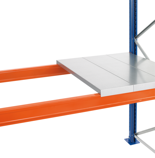 Stahlpaneel-Ebene für Schulte Palettenregal | BxT 330x110cm | aufgelegt | Stärke 1,25mm | Verzinkt