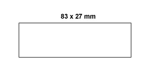 Etiketten für Sichtlagerbox Classic Etikettenklappe | Größe A-F, HxB 8,3x2,7cm | Papier | Weiß