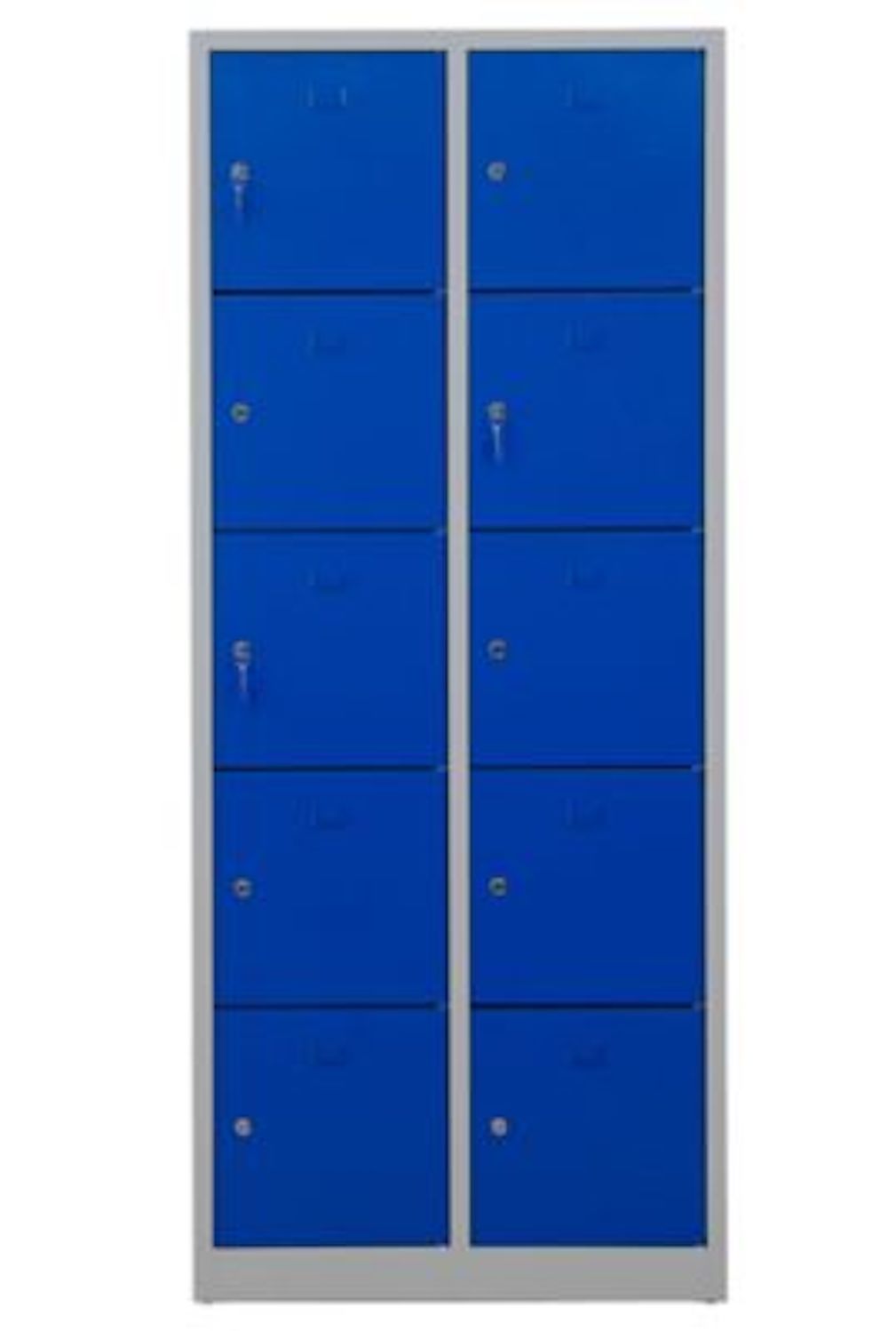 Schließfachschrank Falcon | Medium | HxBxT 190x80x45 cm | Zylinderschloss | Grau-Blau