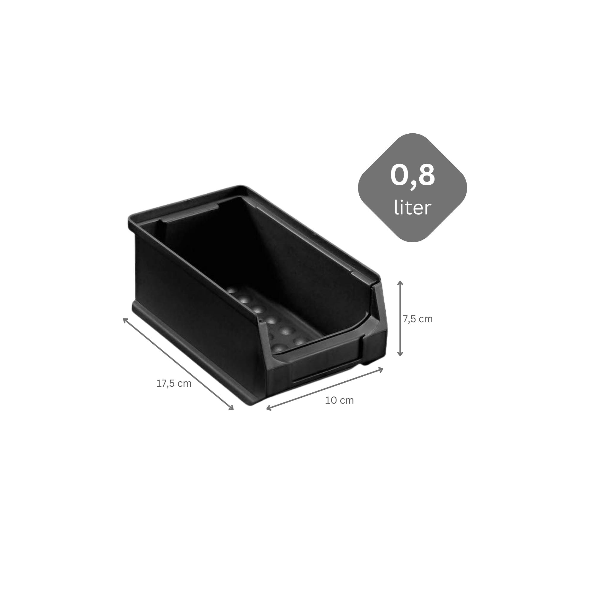 Trägersystem Blaue Systemplatte mit 45x leitfähigen Sichtlagerboxen 2.0 | Maße HxB 50x100cm | Sichtlagerbox, Sichtlagerbehälter, Sichtlagerkasten