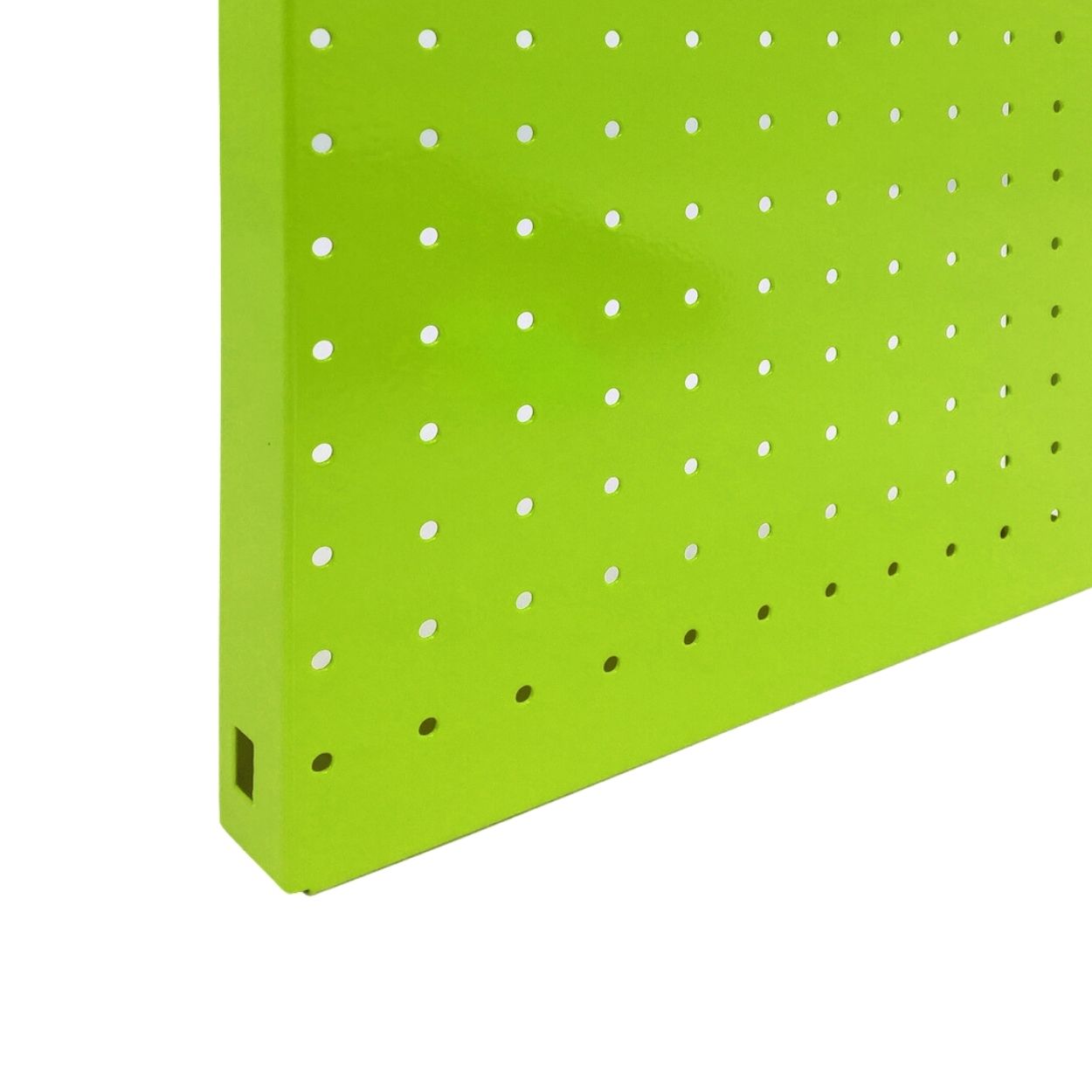 Doppelpack 2x Memoboard aus Stahl gelocht | HxBxT 30x30x3,5cm | Grün | Lochblech Wandtafel Trägersystem