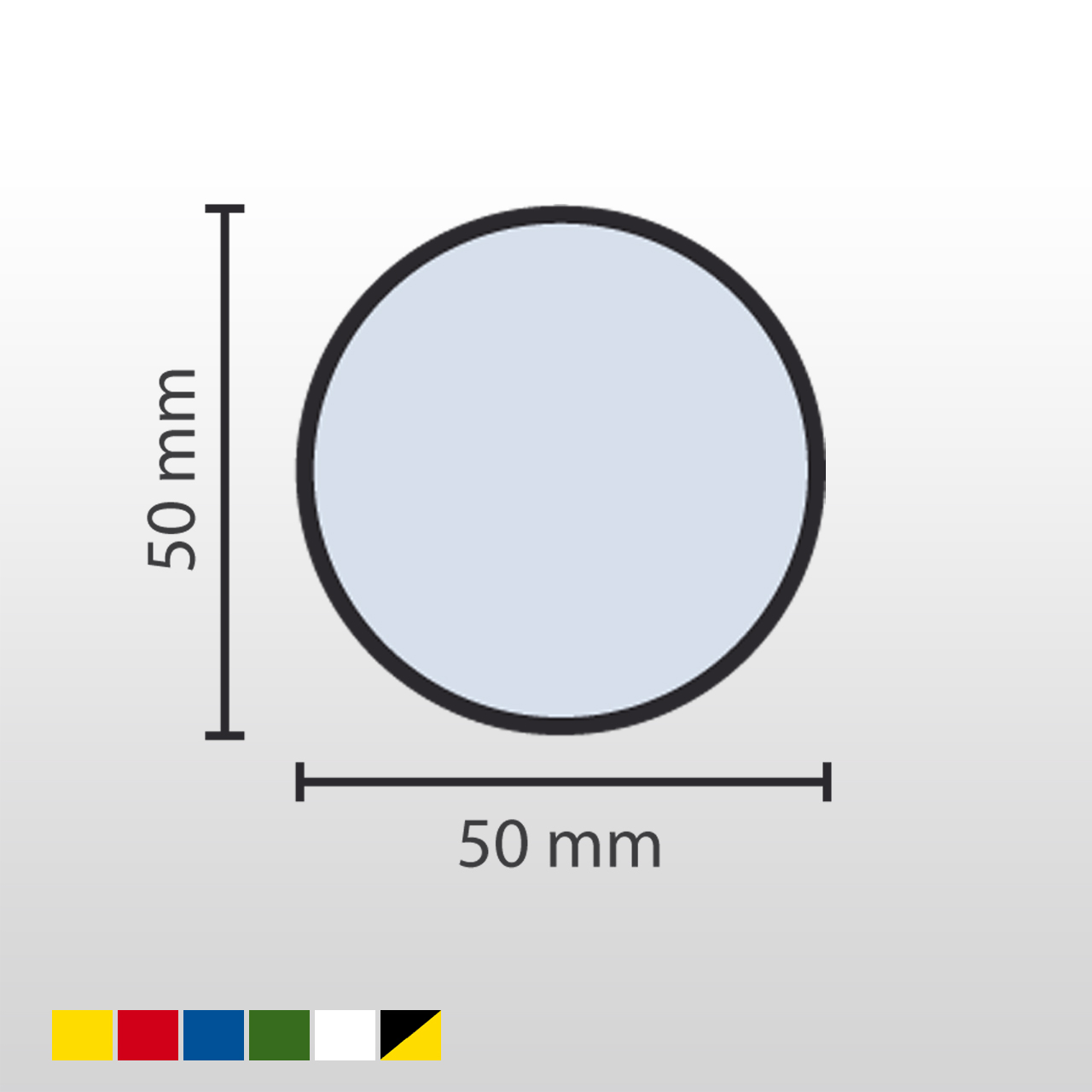 Stellplatzmarker | Ronde | 25 Stück | Ø 5cm | Polyester (PET) 0,2mm | Für glatte & spaltfreie Böden | Grün