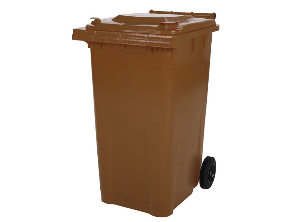 Zweirad Müllgroßbehälter 80 Liter  braun