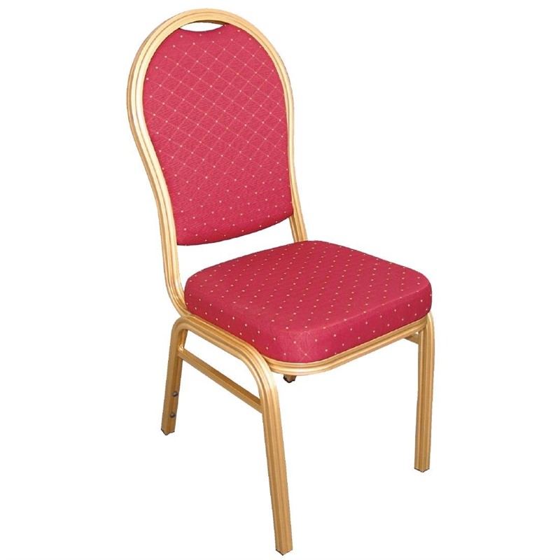 Bolero Bankettstühle mit runder Lehne rot (4 Stück)
