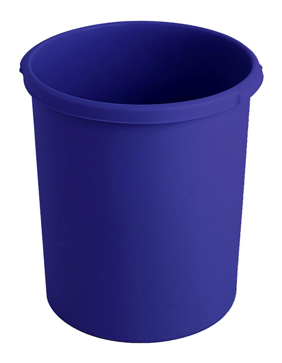 Klassischer runder Papierkorb aus Kunststoff | 30 Liter, HxØ 41x37,5cm | Blau