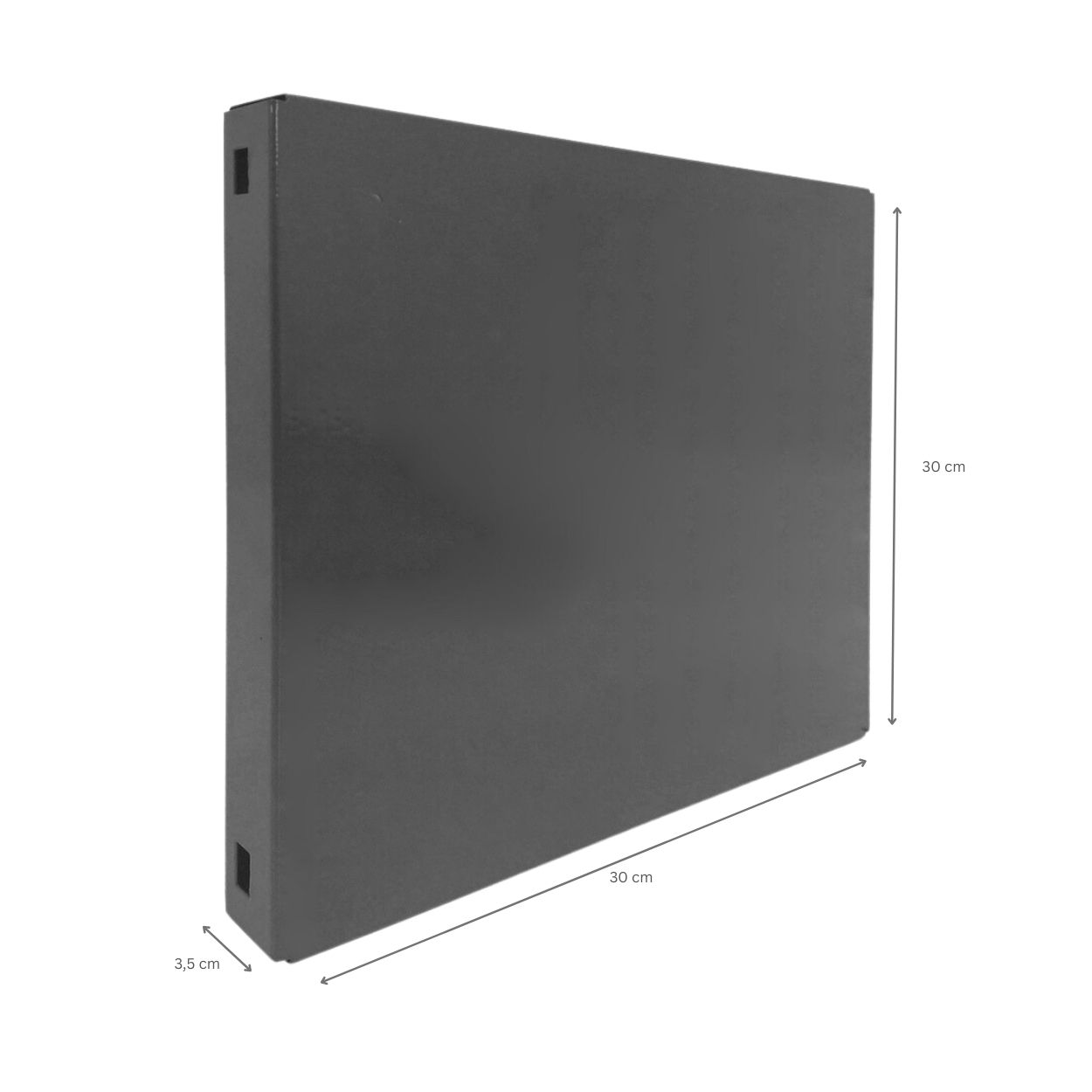 Doppelpack 2x Memoboard aus Stahl geschlossen | HxBxT 30x30x3,5cm | Grau | Wandtafel Trägersystem